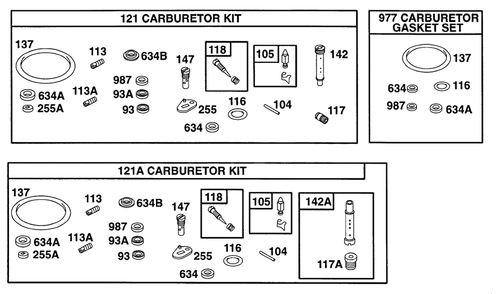 Gasket Sets 2 Diagram and Parts List for 161432-0126-XX  Briggs and Stratton Engine